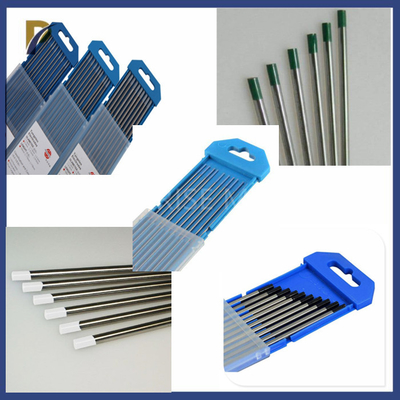 Polished TIG Welding Tungsten Electrodes Rod 0.5~25mm Diameter Green Tungsten Electrode Red Tungsten Electrode