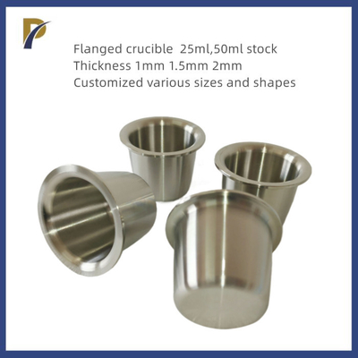 Laboratory Analysis Zirconium Crucible With Rims Molten Precious Metal Zr702 Crucible