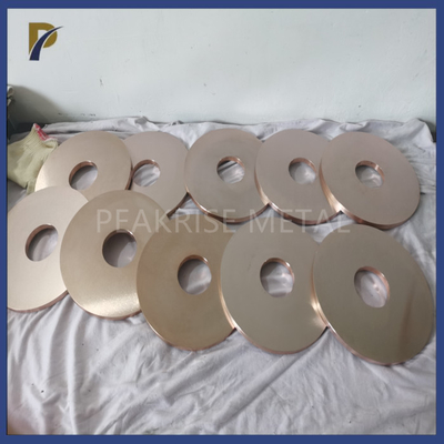 material de cobre da ferramenta do disco EDM PCD do tungstênio 75%W 	Barra do tungstênio do cobre de placa de cobre do tungstênio